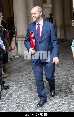 Labour-Abgeordnete nehmen an der 10 Downing Street an einer Kabinettssitzung Teil, bei der der britische Wirtschaftssekretär Jonathan Reynolds teilnahm, wo: London, Vereinigtes Königreich Wann: 09. Juli 2024 Credit: Phil Lewis/WENN Stockfoto