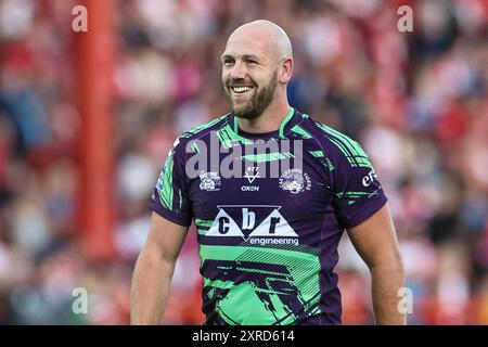 Kingston upon Hull, Großbritannien. August 2024. Liam Watts von Castleford Tigers während des Spiels Hull KR gegen Castleford Tigers im Sewell Group Craven Park, Kingston upon Hull, Vereinigtes Königreich, 9. August 2024 (Foto: Mark Cosgrove/News Images) in Kingston upon Hull, Vereinigtes Königreich am 9. August 2024. (Foto: Mark Cosgrove/News Images/SIPA USA) Credit: SIPA USA/Alamy Live News Stockfoto