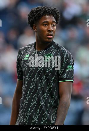 Preston, Großbritannien. August 2024. Andre Brooks von Sheffield United während des Sky Bet Championship Matches Preston North End gegen Sheffield United in Deepdale, Preston, Vereinigtes Königreich, 9. August 2024 (Foto: Cody Froggatt/News Images) in Preston, Vereinigtes Königreich am 9. August 2024. (Foto: Cody Froggatt/News Images/SIPA USA) Credit: SIPA USA/Alamy Live News Stockfoto