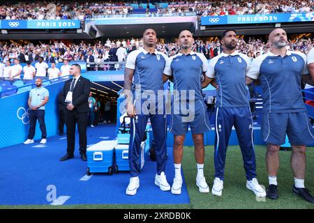 Thierry Henry Head Coach (FRA), 9. AUGUST 2024, - Fußball/Fußball: Endspiel der Männer zwischen Frankreich 3-5 Spanien während der Olympischen Spiele 2024 im Parc des Princes in Paris, Frankreich. Quelle: Naoki Morita/AFLO SPORT/Alamy Live News Stockfoto