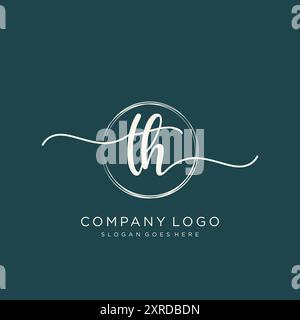 DAS erste handschriftliche Logo-Design Stock Vektor