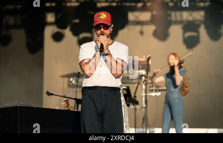 London, Großbritannien. August 2024. Cian Ducrot tritt live beim South Facing Festival auf. Quelle: Lounisphotography/Alamy Live News Stockfoto