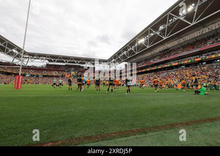 Brisbane, Australien. August 2024. Brisbane, 10. August 2024: Allgemeine Ansicht des Stadions vor dem Spiel zwischen den Wallabies und Springboks in der Rugby-Meisterschaft im Suncorp Stadium Matthew Starling (Promediapix/SPP) Credit: SPP Sport Press Photo. /Alamy Live News Stockfoto