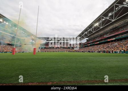 Brisbane, Australien. August 2024. Brisbane, 10. August 2024: Allgemeine Ansicht des Stadions vor dem Spiel zwischen den Wallabies und Springboks in der Rugby-Meisterschaft im Suncorp Stadium Matthew Starling (Promediapix/SPP) Credit: SPP Sport Press Photo. /Alamy Live News Stockfoto