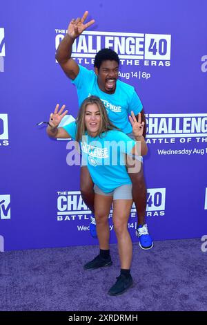 Tori Deal und Leroy Garrett bei der 40. Staffel der MTV-Reality-Wettbewerbsserie The Challenge 40: Battle of the Eras im Los Angeles Memorial Coliseum. Los Angeles, 09.08.2024 *** Tori Deal und Leroy Garrett bei der 40. Staffel der MTV Reality Competition Serie The Challenge 40 Battle of the Eras im Los Angeles Memorial Coliseum Los Angeles, 09 08 2024 Foto:xD.xStarbuckx/xFuturexImagex Challenge40 4823 Stockfoto