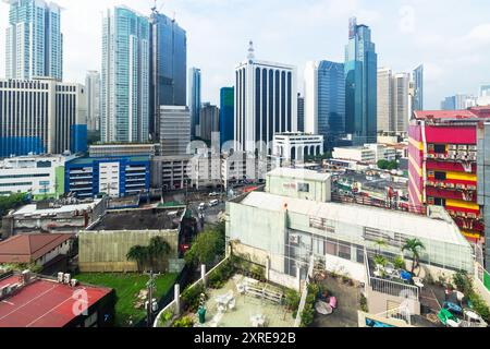 Weitläufige Stadtlandschaft von Metro Manila, Philippinen Stockfoto