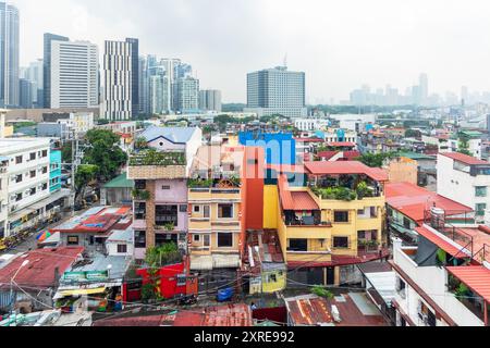 Weitläufige Stadtlandschaft von Metro Manila, Philippinen Stockfoto