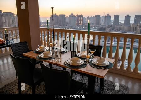 Luftaufnahme von Peral Qatar Porto Arabien Stockfoto