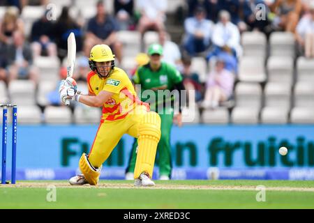 Southampton, Großbritannien. August 2024. NAT Sciver-Brunt von Trent Rockets, die während des Hundred Women's Match zwischen Southern Brave und Trent Rockets im Utilita Bowl antraten. Quelle: Dave Vokes/Alamy Live News Stockfoto