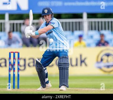 Harry spielte für Derbyshire in einem One Day Cup-Match zwischen Derbyshire und Kent Spitfires Stockfoto