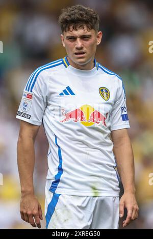 Joël Piroe von Leeds United während des Sky Bet Championship Matches Leeds United gegen Portsmouth in Elland Road, Leeds, Großbritannien, 10. August 2024 (Foto: Mark Cosgrove/News Images) Stockfoto