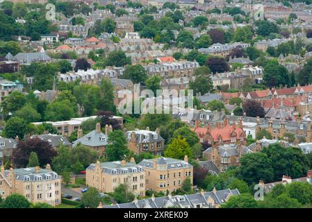 Blick auf den Vorort Newington von Blackford Hill, Edinburgh Stockfoto