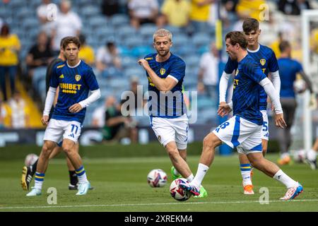 Elland Road, Leeds, Yorkshire, Großbritannien. August 2024. EFL Championship Football, Leeds United gegen Portsmouth; Patrick Bamford von Leeds United während des warm Up Credit: Action Plus Sports/Alamy Live News Stockfoto