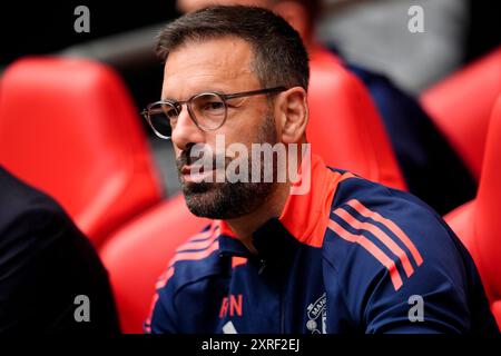 Manchester United Assistenztrainer Ruud van Nistelrooy vor dem FA Community Shield Spiel im Wembley Stadium, London. Bilddatum: Samstag, 10. August 2024. Stockfoto