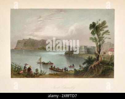 Fort Chambly, Quebec. Vintage Lithographie von Kanada. Kanadische Landschaft, von N. P. Willis, Esq: Illustriert in einer Reihe von Ansichten von W. H. Bartlett, Anfang bis Mitte des 19. Jahrhunderts Stockfoto