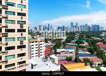 Weitläufige Stadtlandschaft von Metro Manila, Philippinen Stockfoto