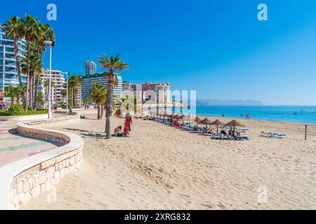 Platja de la Fossa, Calp, Comunidad Valenciana, Viertel Alicante, Costa Blanca, Spanien Stockfoto