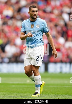 Mateo Kovacic von Manchester City während des FA Community Shield Spiels im Wembley Stadium, London. Bilddatum: Samstag, 10. August 2024. Stockfoto