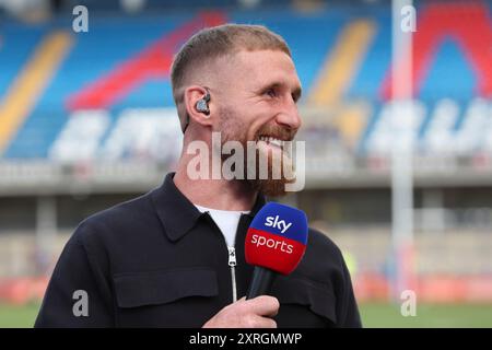 Leeds, Großbritannien. August 2024. AMT Headingley Rugby Stadium, Leeds, West Yorkshire, 10. August 2024. Betfred Super League Leeds Rhinos gegen Wigan Warriors Sam Tomkins of Sky Sports Credit: Touchlinepics/Alamy Live News Stockfoto