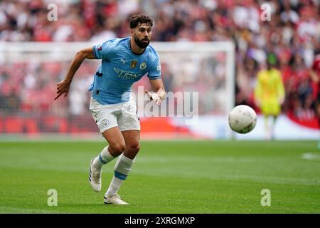 Josko Gvardiol von Manchester City während des FA Community Shield Matches im Wembley Stadium, London. Bilddatum: Samstag, 10. August 2024. Stockfoto