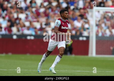 London Stadium, London, Großbritannien. August 2024. Fußball-freundlich vor der Saison, West Ham United gegen Celta Vigo; Credit: Action Plus Sports/Alamy Live News Stockfoto