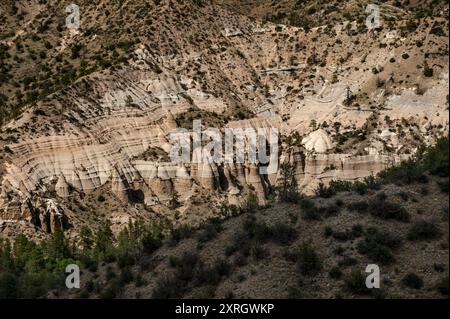 Detail der Cañada Camada im Kasha-Katuwe Tent Rocks National Monument, in der Nähe des Cochiti Pueblo, New Mexico Stockfoto