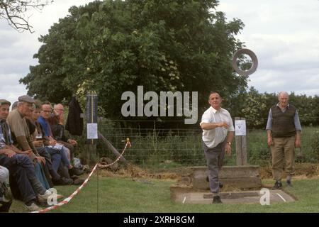 Zitiert Wettkampfspiel traditioneller Sport, Snape North Yorkshire England 1990s UK HOMER SYKES Stockfoto