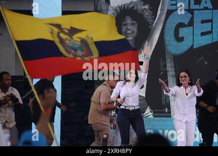 GYE CONVENTION RC Guayaquil, Samstag, 10. August 2024, im geschlossenen kolosseum Voltaire Paladines Polo, hielt die Militanz der Bürgerrevolution Bewegung RC5 ihre nationale Versammlung ab, wo sie offiziell ihre Binomialität für die nächsten Wahlen bekanntgaben Fotos CÃ sar Munoz API Guayaquil Guayaquil Guayas Ecuador POL GYE CONVENCIONRC 0a39ff62e8a46fdb6ba64025436f2918 Copyright: xCÃ sarxMunozx Stockfoto