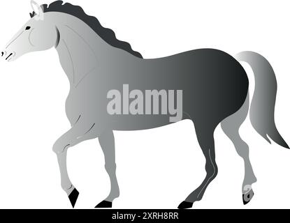 Pferd Vektor Kunst Illustrationen. Stock Vektor