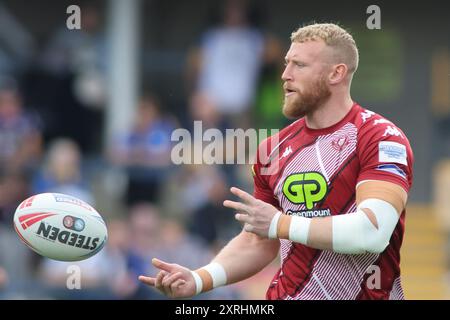 Leeds, Großbritannien. August 2024. AMT Headingley Rugby Stadium, Leeds, West Yorkshire, 10. August 2024. Betfred Super League Leeds Rhinos gegen Wigan Warriors Luke Thompson von Wigan Warriors Credit: Touchlinepics/Alamy Live News Stockfoto