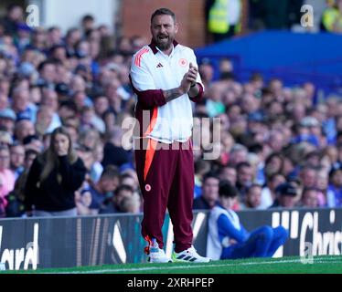 Liverpool, Großbritannien. August 2024. Daniele de Rossi Manager von AS Roma während des Freundschaftsspiels vor der Saison im Goodison Park, Liverpool. Der Bildnachweis sollte lauten: Andrew Yates/Sportimage Credit: Sportimage Ltd/Alamy Live News Stockfoto