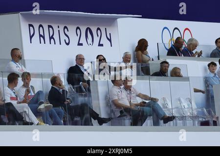 SAS le Prinz Albert II. De Monaco, Leichtathletik während der Olympischen Spiele 2024 in Paris am 10. August 2024 im State de France in Saint Denis, Frankreich Stockfoto