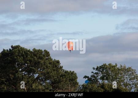 Wallace und Gromit Moon Rocket Ballon über Bristol, 2024 Stockfoto