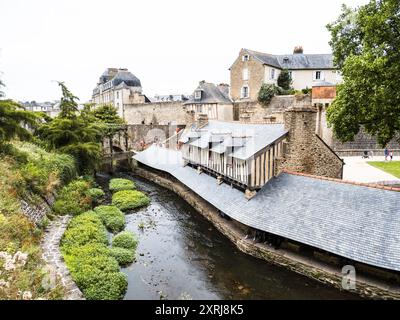 Vannes, Frankreich: 6. August 2024: Lavoirs de la Garenne in Vannes, Bretagne, Frankreich Stockfoto