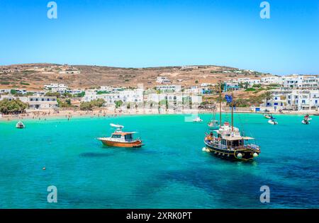 Panorama von Ano Koufonisi (oder nur Koufonisi). Kykladen, Griechenland. Stockfoto