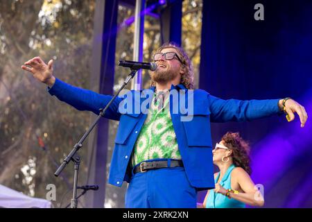 San Francisco, USA. August 2024. Allen Stone während des Outside Lands Music Festivals am 10. August 2024 in San Francisco, Kalifornien (Foto: Daniel DeSlover/SIPA USA) Credit: SIPA USA/Alamy Live News Stockfoto