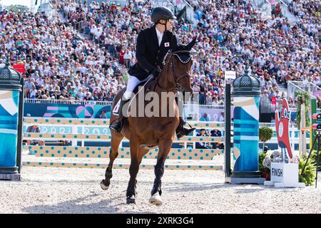 Versailles, Frankreich. August 2024. Taishu Sato (JPN), Modern Pentathlon, Männer Individual während der Olympischen Spiele Paris 2024 am 10. August 2024 im Château de Versailles in Versailles, Frankreich - Foto Baptiste Autissier/Panorama/DPPI Media Credit: DPPI Media/Alamy Live News Stockfoto