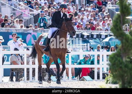 Versailles, Frankreich. August 2024. Taishu Sato (JPN), Modern Pentathlon, Männer Individual während der Olympischen Spiele Paris 2024 am 10. August 2024 im Château de Versailles in Versailles, Frankreich - Foto Baptiste Autissier/Panorama/DPPI Media Credit: DPPI Media/Alamy Live News Stockfoto