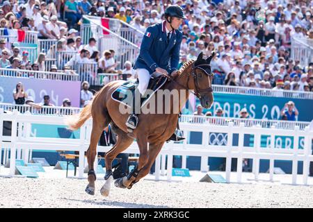 Versailles, Frankreich. August 2024. Valentin Prades (FRA), Modern Pentathlon, Männer Individual während der Olympischen Spiele Paris 2024 am 10. August 2024 im Château de Versailles in Versailles, Frankreich - Foto Baptiste Autissier/Panorama/DPPI Media Credit: DPPI Media/Alamy Live News Stockfoto