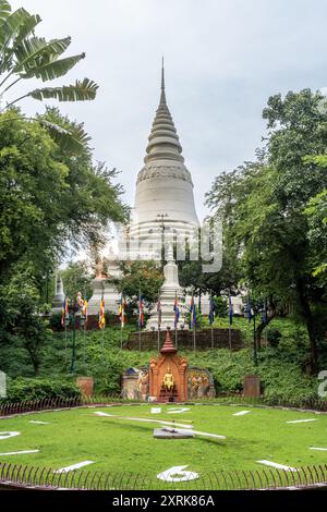 Der Wat Phnom Tempel in Phnom Penh, Kambodscha Stockfoto