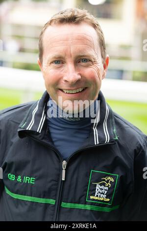 August 2024. Ein großartiger Jockey aus Britian & Ireland und Captain Tadhg O'Shea beim Dubai Duty Free Shergar Cup auf der Ascot Racecourse in Berkshire. Kredit: Maureen McLean/Alamy Stockfoto