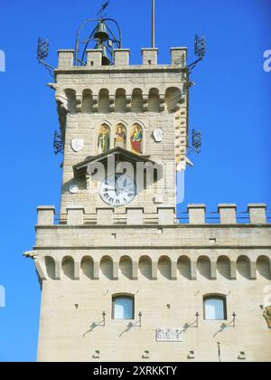 San Marino, San Marino - 08.04.2014 - Turm am Platz der Freiheit Stockfoto