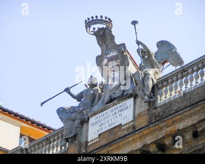 Florenz, Italien- 04.08.2014 - Fassade der Kirche San Filippo Neri Stockfoto