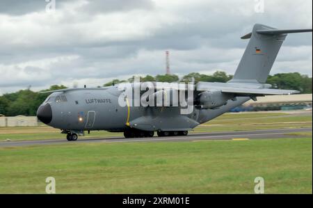 Deutsche Luftwaffe, Airbus, A400M Atlas Auftritt bei der Royal International Air Tattoo Start/Landung vor/nach dem Flug Stockfoto