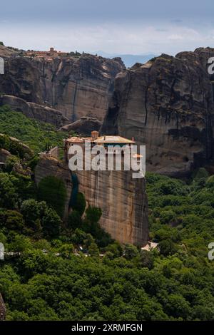 Kloster Roussanou in Meteora. Griechenland. Stockfoto
