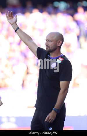 Wien, Österreich. August 2024. WIEN, ÖSTERREICH - 11. AUGUST: Cheftrainer Stephan Helm von Österreich Wien während des Admiral-Bundesliga-Spiels zwischen FK Austria Wien und RZ Pellets WAC in der Generali Arena am 11. August 2024 in Wien, Österreich.240811 SEPA 29 061 - 20240811 PD10222 Credit: APA-PictureDesk/Alamy Live News Stockfoto