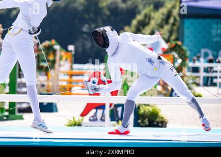 Versailles, Frankreich. August 2024. Michelle Gulyas (HUN), Modern Pentathlon, Frauen-Individuum während der Olympischen Spiele Paris 2024 am 11. August 2024 im Château de Versailles in Versailles, Frankreich - Foto Baptiste Autissier/Panorama/DPPI Media Credit: DPPI Media/Alamy Live News Stockfoto