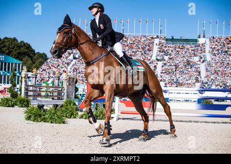 Versailles, Frankreich. August 2024. Michelle Gulyas (HUN), Modern Pentathlon, Frauen-Individuum während der Olympischen Spiele Paris 2024 am 11. August 2024 im Château de Versailles in Versailles, Frankreich - Foto Baptiste Autissier/Panorama/DPPI Media Credit: DPPI Media/Alamy Live News Stockfoto