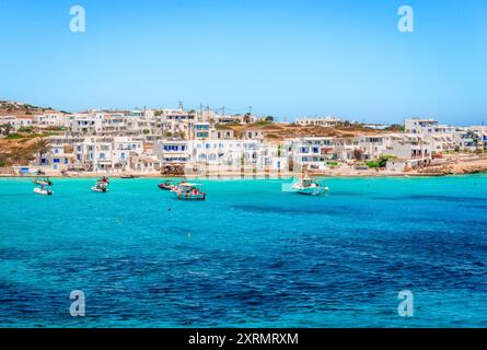 Panorama von Ano Koufonisi (oder nur Koufonisi). Kykladen, Griechenland. Stockfoto