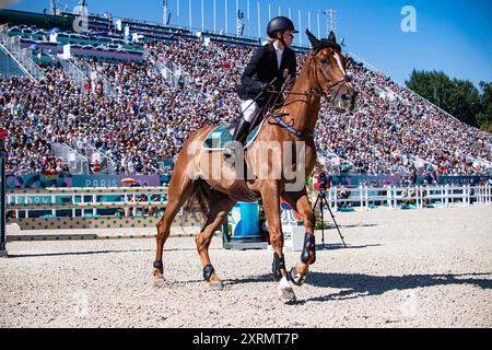 Michelle Gulyas (HUN), Modern Pentathlon, Women&#39;s Individual während der Olympischen Spiele Paris 2024 am 11. August 2024 im Chateau de Versailles in Versailles, Frankreich Stockfoto